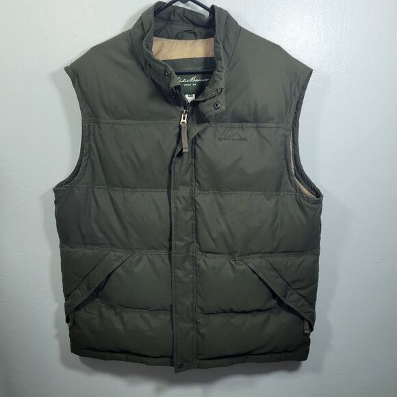 Eddie Bauer Other - Eddie Bauer Goose Down Army Green EB650 Puffer Vest Size XLT 32726-1Clo3